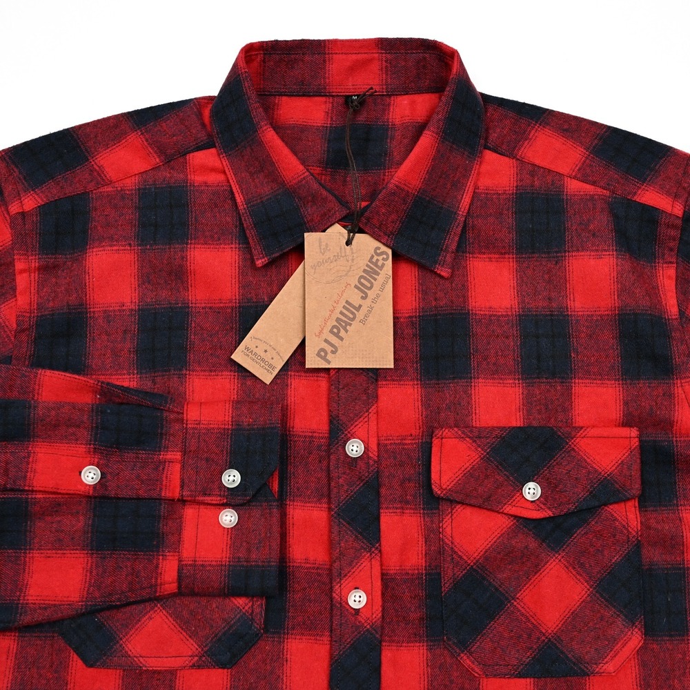 PJ Paul Jones Men's Buffalo Plaid Flannel L/S Button Up Shirt M NWT Lumberjack‎